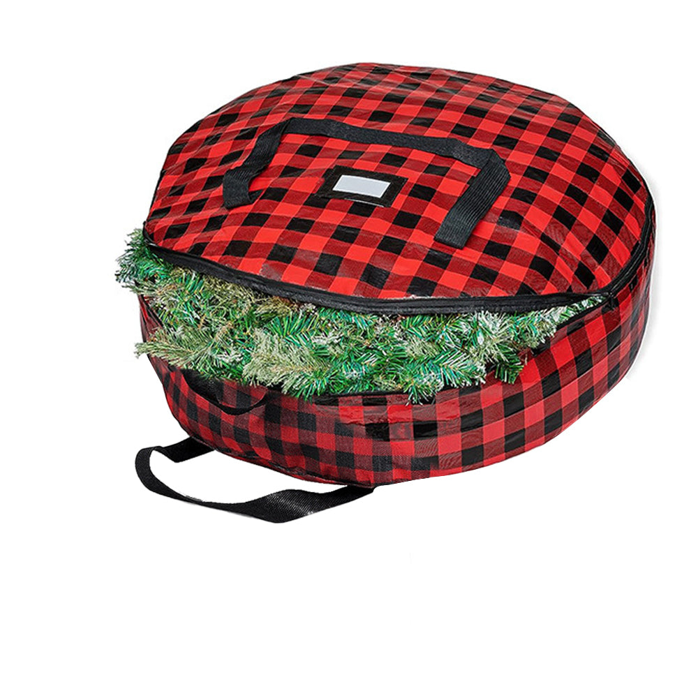 Christmas Wreath Storage Bag with Dual Zippers