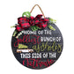 Christmas Wreath Door Listing Sign for Front Door