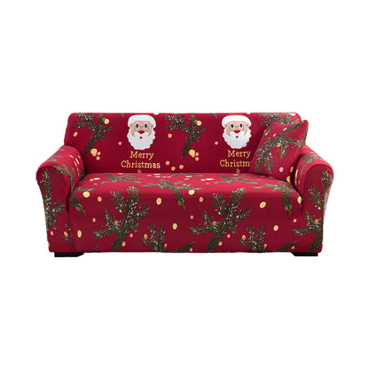 Christmas Stretch Sofa Cover-Santa