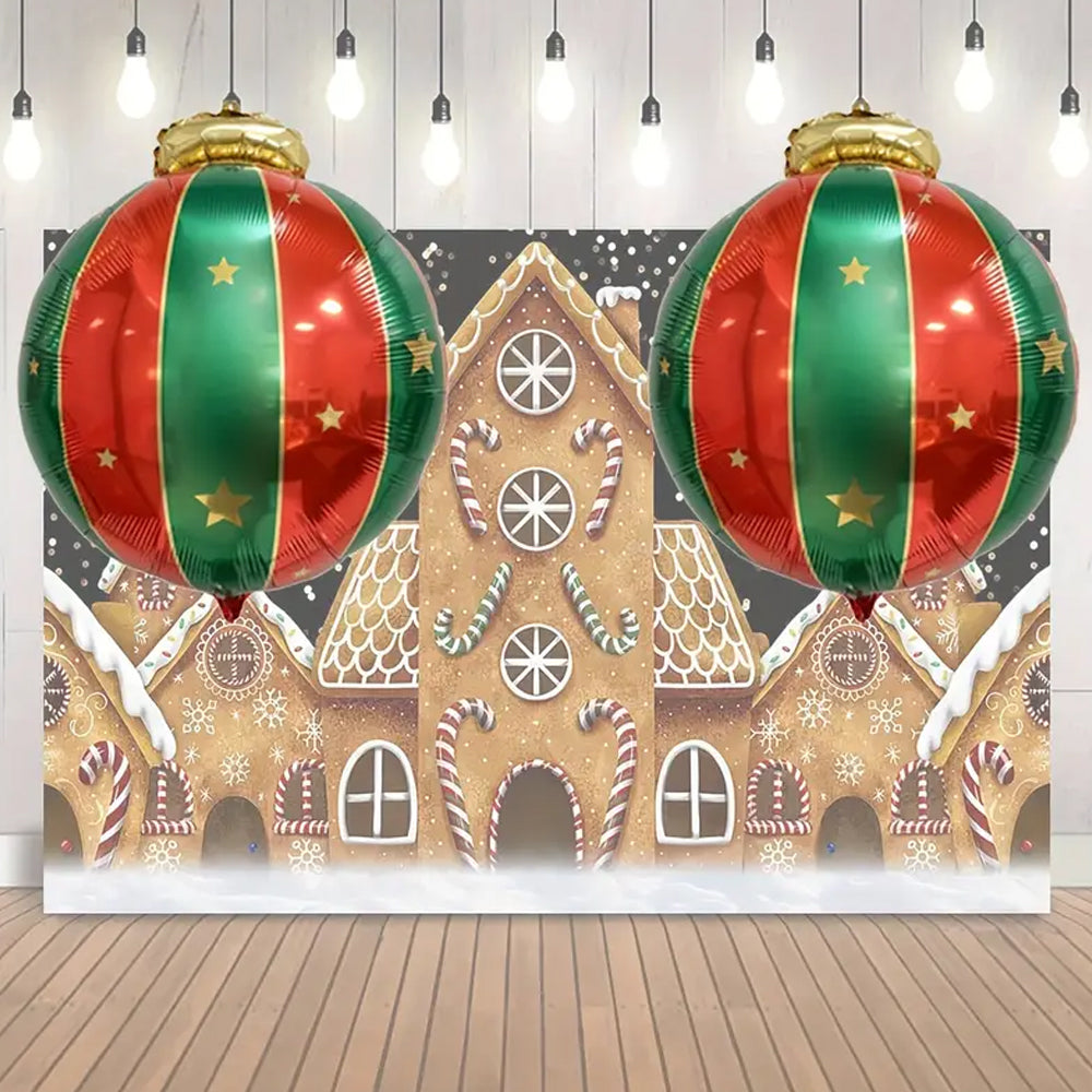 10Pcs Christmas Hanging Balloons Reusable Aluminum Foil Balloon Ornaments Party Decorations Supplies