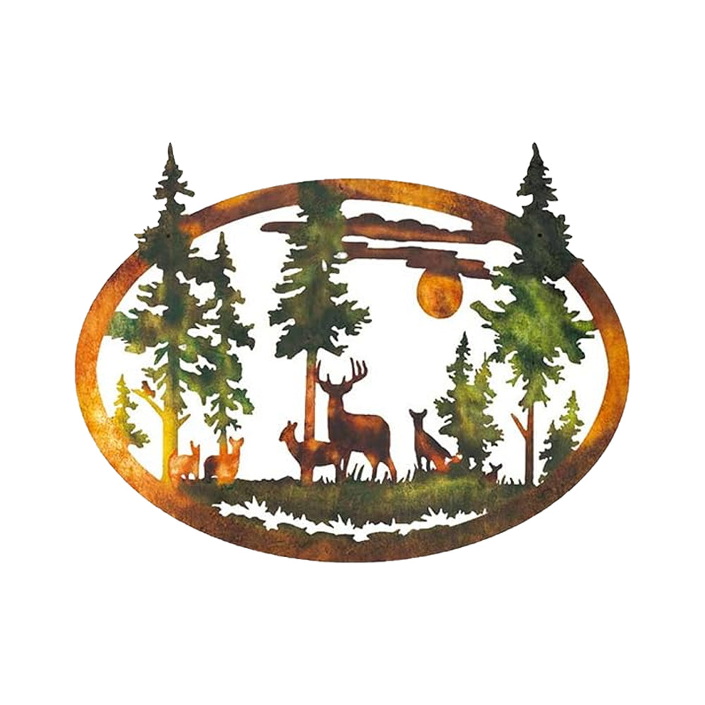 Deer or Bear Forest Metal Wall Art Decor for Office Home Wall Decorations