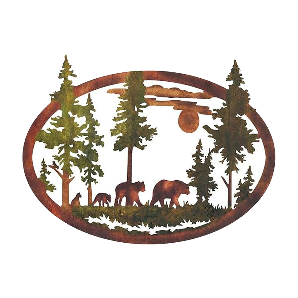 Deer or Bear Forest Metal Wall Art Decor for Office Home Wall Decorations