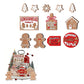 12pcs Wooden Gingerbread Man Christmas Tree Hanging Pendants Cute Christmas Party Ornaments