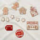 12pcs Wooden Gingerbread Man Christmas Tree Hanging Pendants Cute Christmas Party Ornaments
