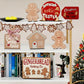 12pcs Wooden Gingerbread Man Christmas Tree Hanging Pendants Cute Christmas Party Ornaments