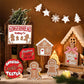 12pcs Wooden Gingerbread Man Christmas Tree Hanging Pendants Cute Christmas Party Ornaments