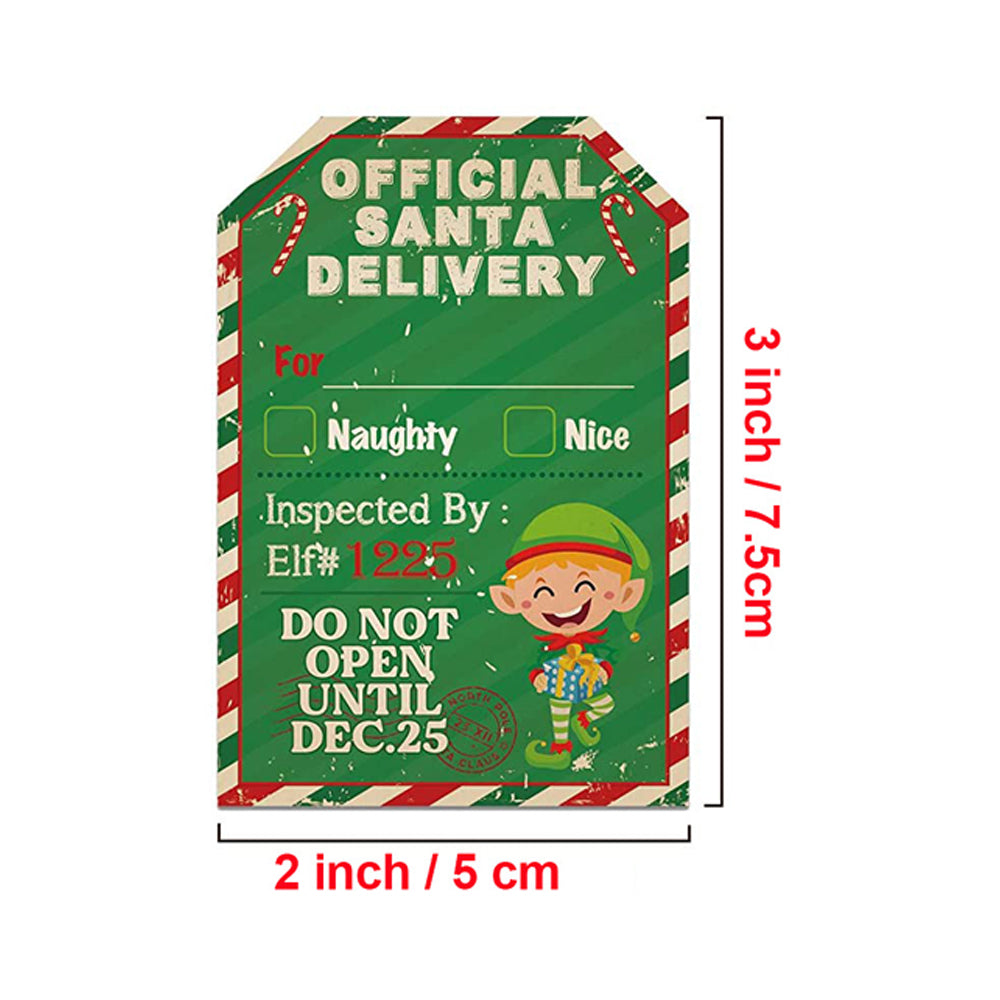 200pcs Christmas Gift Tags Stickers Wrapping Decor