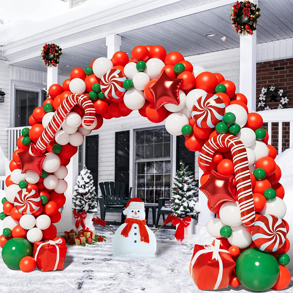 225Pcs Merry Christmas Foil Balloon Party Decorations