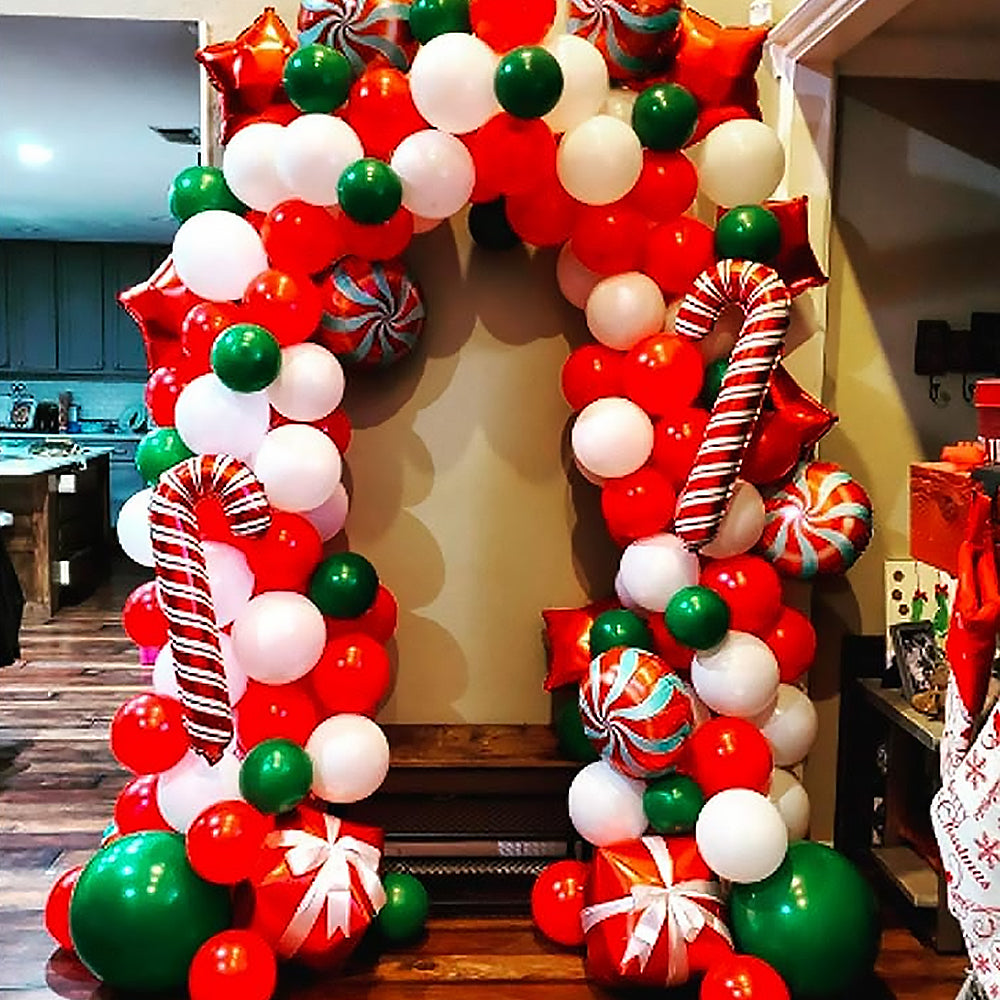 225Pcs Merry Christmas Foil Balloon Party Decorations