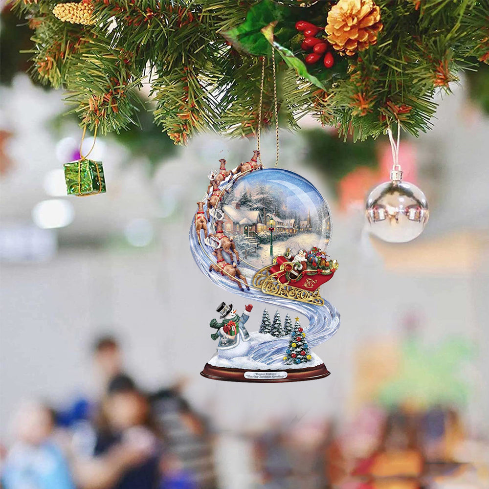 8Pcs Christmas Tree Hanging Ornaments with String