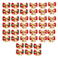 40Pcs Christmas Bows with Bells Christmas Tree Ornament