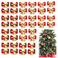 40Pcs Christmas Bows with Bells Christmas Tree Ornament