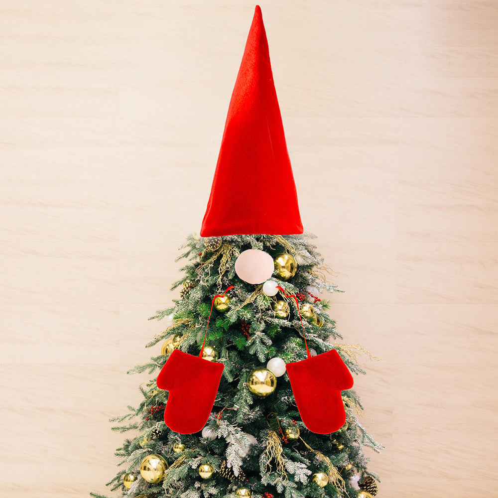 Christmas Supplies Hat Nose Gloves Tree Top Creative Home Decoration