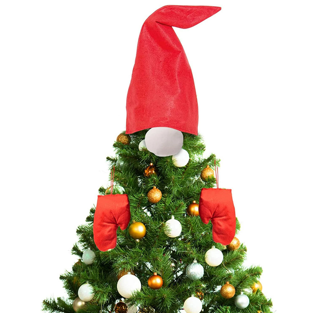 Christmas Supplies Hat Nose Gloves Tree Top Creative Home Decoration