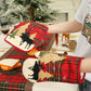 2Pcs Set Christmas Oven Mitt/Pot Holder Reusable Kitchen Heat Insulation Pad Microwave Gloves