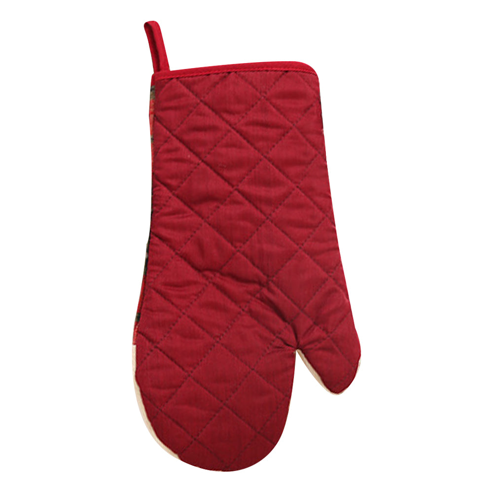 2Pcs Set Christmas Oven Mitt/Pot Holder Reusable Kitchen Heat Insulation Pad Microwave Gloves