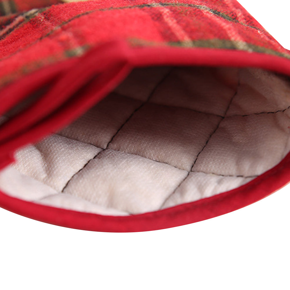 2Pcs Set Christmas Oven Mitt/Pot Holder Reusable Kitchen Heat Insulation Pad Microwave Gloves