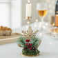 3Pcs Christmas Candlestick Tea Lights Metal Candle Holder Xmas Tabletop Decoration
