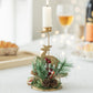 3Pcs Christmas Candlestick Tea Lights Metal Candle Holder Xmas Tabletop Decoration
