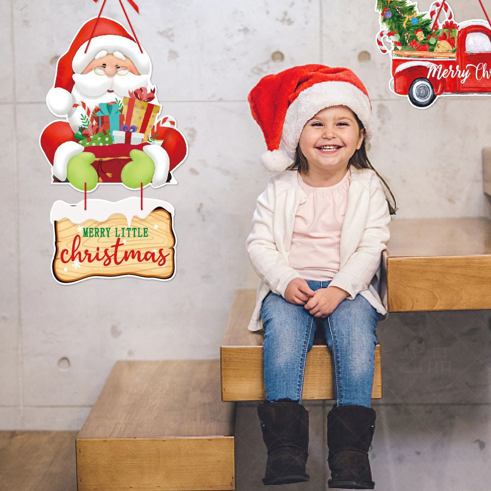 Christmas Door Hanger Welcome Sign for Front Door