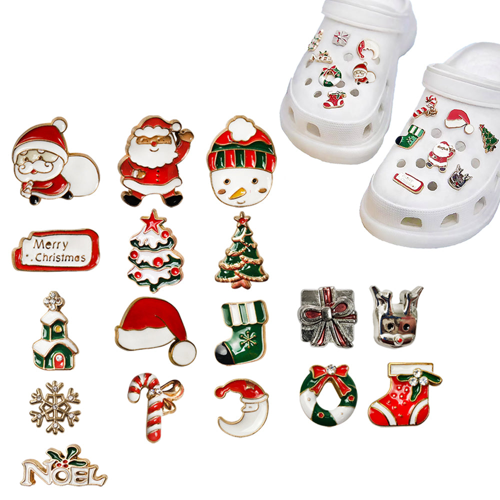 17pcs Christmas Shoes Decoration Shoe Charms for Men Women Adult Party Holiday Gifts