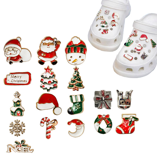 17pcs Christmas Shoes Decoration Shoe Charms for Men Women Adult Party Holiday Gifts