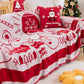 Chenille Christmas Sofa Cover Slipcover Protector-Forest