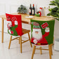 Christmas Chair Cover Removable Santa/Snowman Dining Chair Back Cover-Santa Claus
