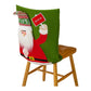 Christmas Chair Cover Removable Santa/Snowman Dining Chair Back Cover-Santa Claus