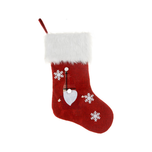 Christmas Stocking With Lights Pendant Sock for Home Party Decor-Santa Claus