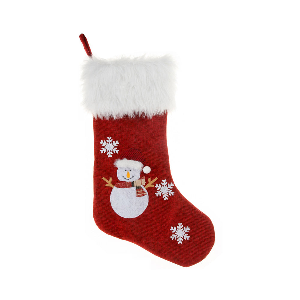 Christmas Stocking With Lights Pendant Sock for Home Party Decor-Snowman