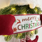 2Pcs Artificial Christmas Wreath Door Decoration LED Snowman and Dwarf Hanging Pendant