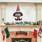 2Pcs Artificial Christmas Wreath Door Decoration LED Snowman and Dwarf Hanging Pendant