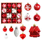 Christmas Ball Ornaments Christmas Tree Decoration-Red and White
