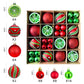 Christmas Ball Ornaments Christmas Tree Decoration-Red and Green