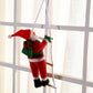 Santa Claus Climbing on Rope Ladder Christmas Pendant