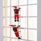 Santa Claus Climbing on Rope Ladder Christmas Pendant