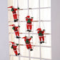 Santa Claus Climbing on Rope Ladder Christmas Pendant