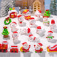 21Pcs Christmas Miniature Ornaments Resin Christmas Figurines Decor