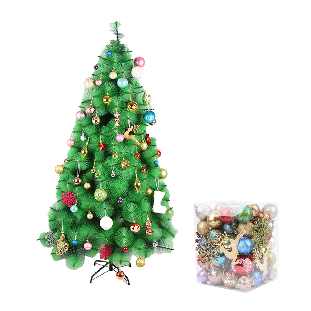 60Pcs Christmas Ball Ornaments Christmas Tree Decoration Xmas Pendant - Random Styles