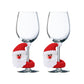 6Pcs Christmas Wine Glass Charms Adorable Santa Elk Drink Tag Wine Glass Marker