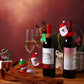 6Pcs Christmas Wine Glass Charms Adorable Santa Elk Drink Tag Wine Glass Marker