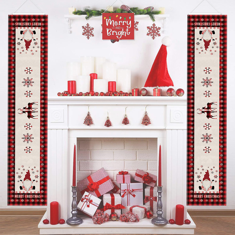 35x300cm Christmas Holiday Garage Door Banner Indoor Outdoor Wall Hanging Decor