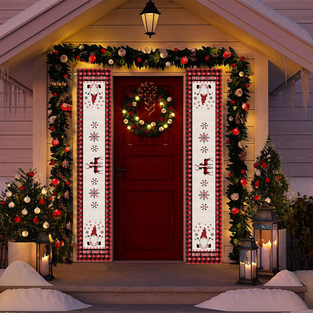 35x300cm Christmas Holiday Garage Door Banner Indoor Outdoor Wall Hanging Decor