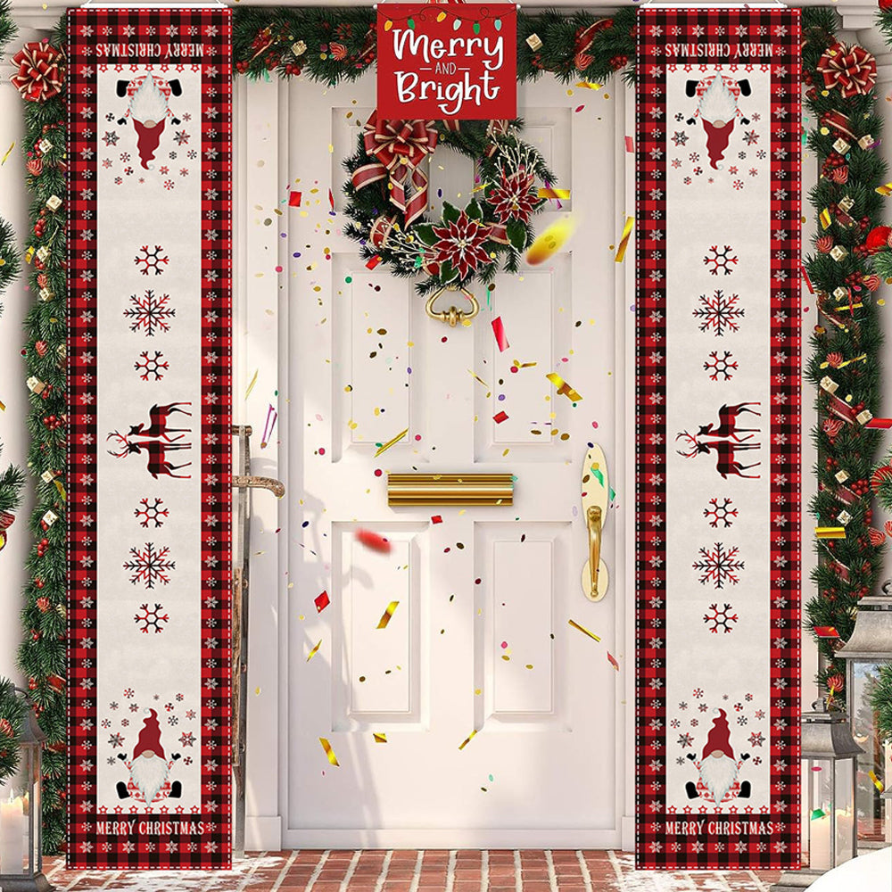 35x300cm Christmas Holiday Garage Door Banner Indoor Outdoor Wall Hanging Decor