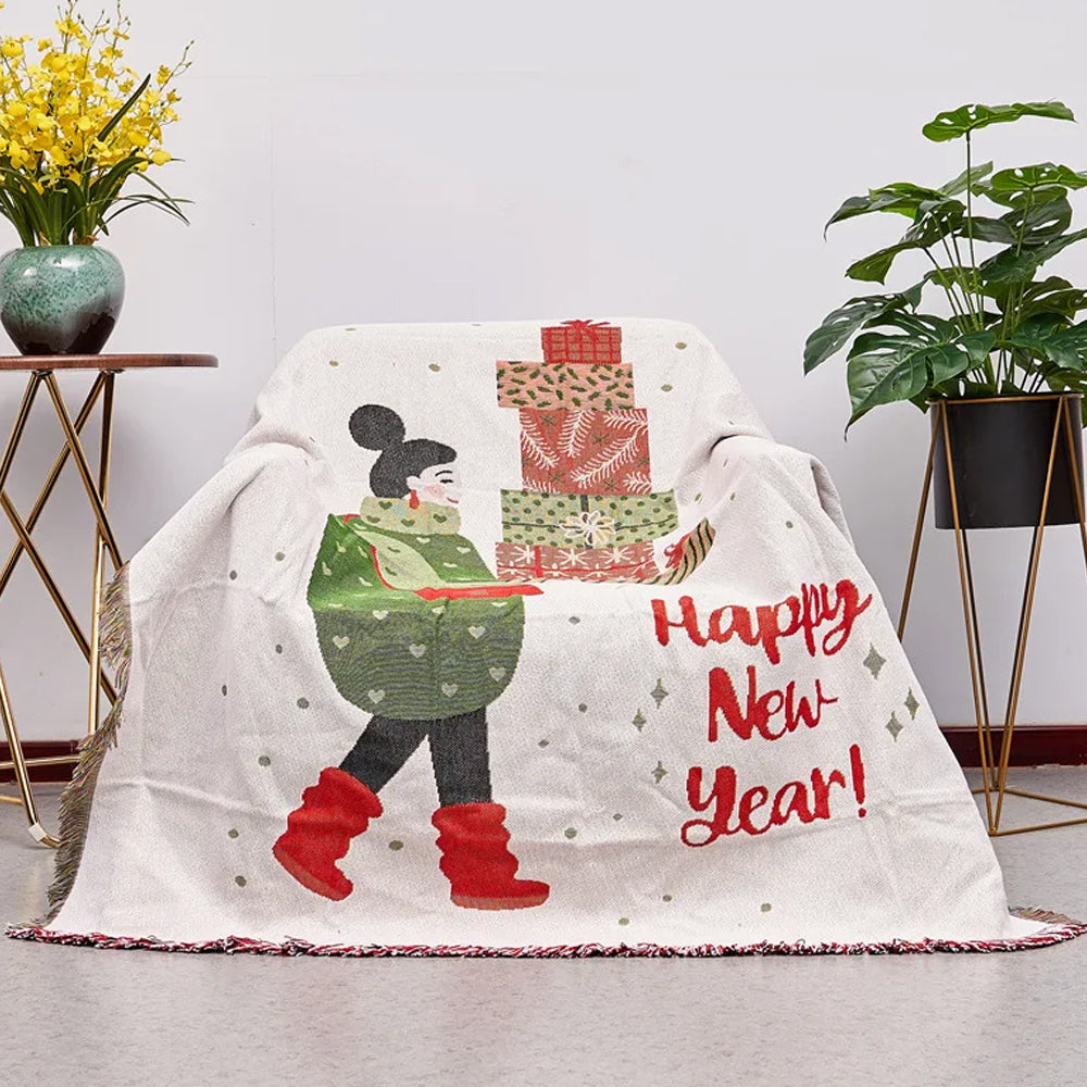 Christmas Theme Camping Blanket Sofa Blanket for Christmas Gifts-Gifts