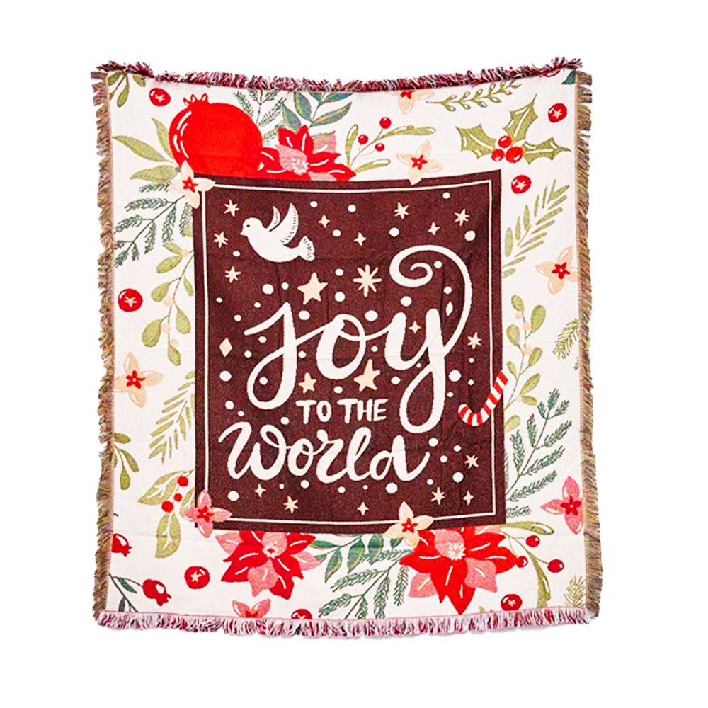 Christmas Theme Camping Blanket Sofa Blanket for Christmas Gifts-Flowers