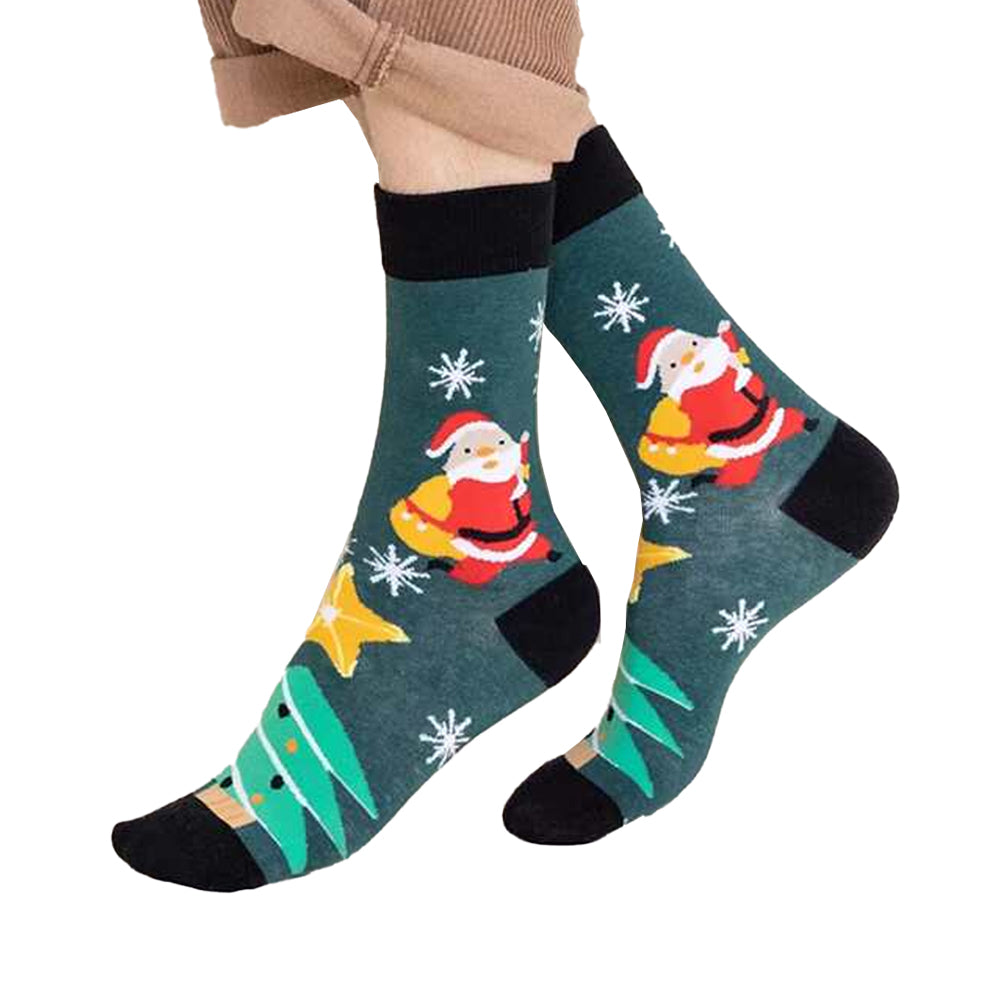 4 Pairs Christmas Socks Funny Cotton Socks with Christmas Box