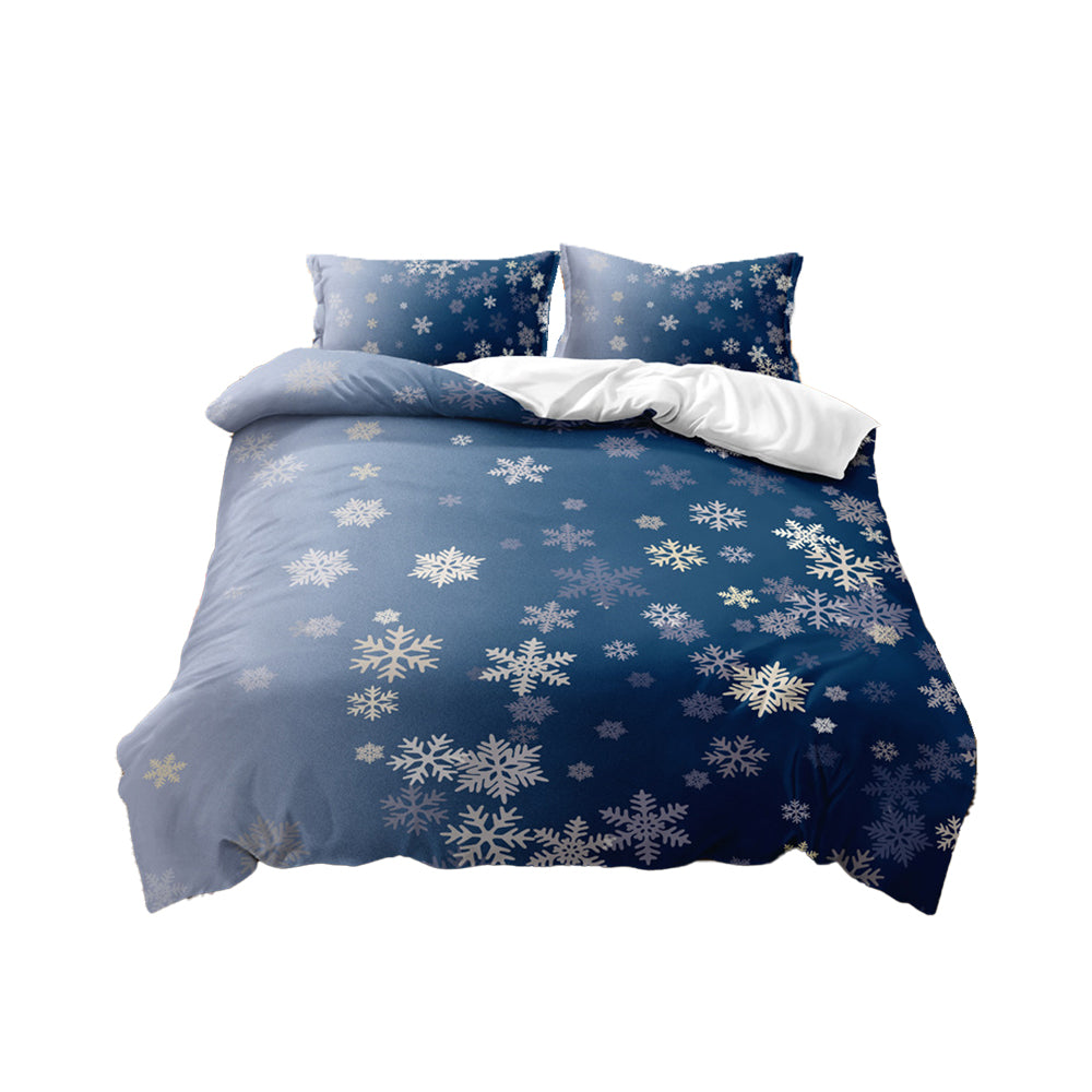 2Pcs/3Pcs Christmas Bedding Set Single Double Queen King Size Quilt Cover Pillowcases Set