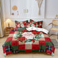 2Pcs/3Pcs Christmas Bedding Set Single Double Queen King Size Quilt Cover Pillowcases Set